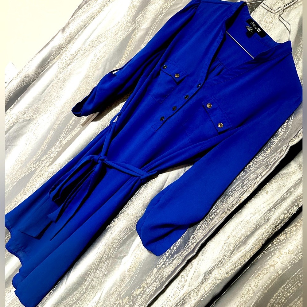 Royal Blue dress with 3/4 sleeve